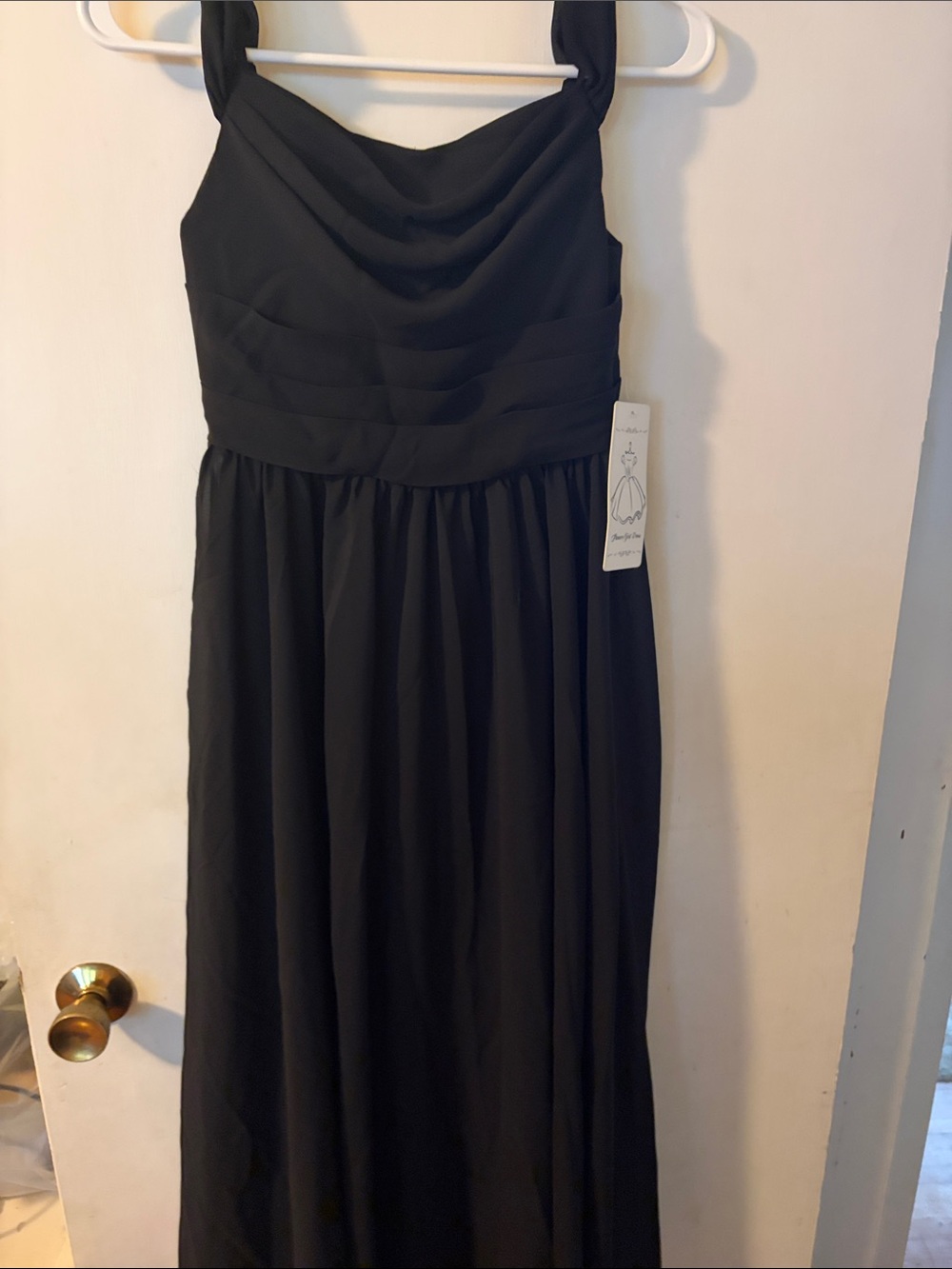 Black Cowl Neck Maxi Dress - Classic Evening Gown